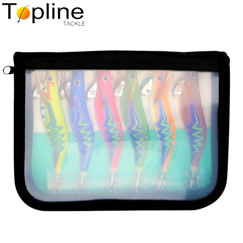 

Topline Tackle Luminous Squid Jig Hook Fishing Lure Shrimp Cuttlefish Artificial Jigging Lure Egi Eyes 2.5G/3.0G/3.5G 6pcs/bag