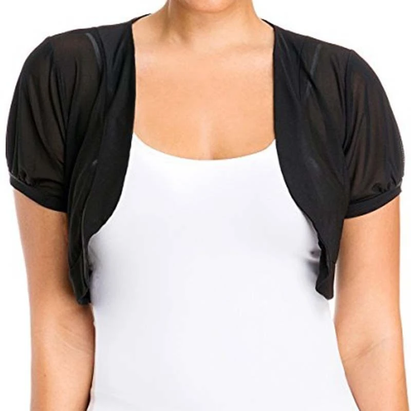 

Women Cardigan 2023 Short Sleeve Shrug Bolero Casaco Feminino Slim Woman Open Chiffon Womens Sweaters Outerwear