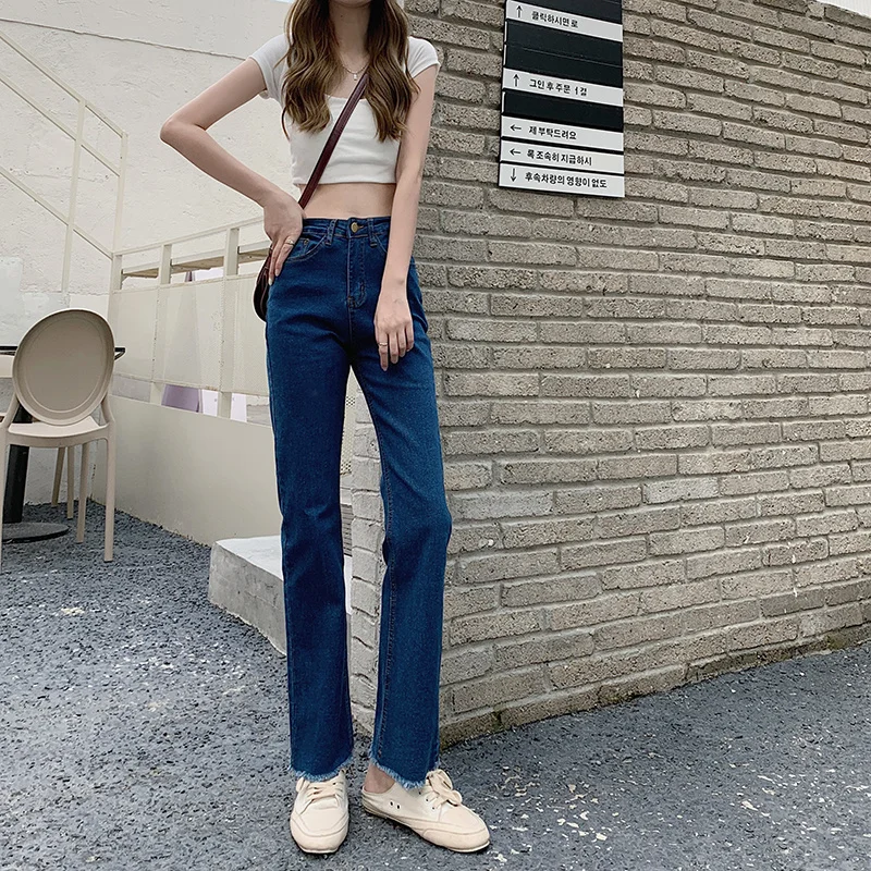 Straight Leg Jeans Woman High Waist Y2k Newjeans Baggy Jeans Women 2022 Korean Fashion Streetwear Denim Vintage Clothes Pants
