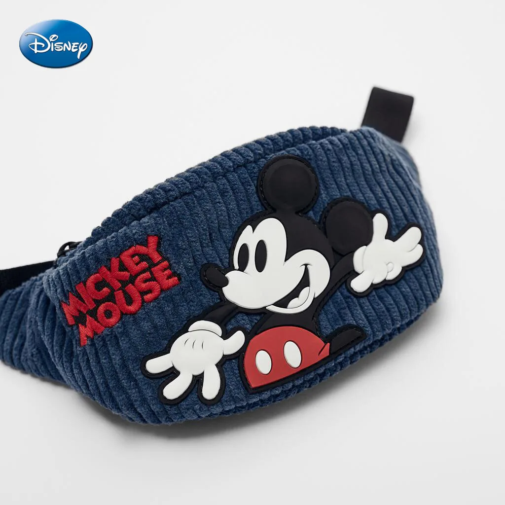 

Disney Mickey Mouse Crossbody Bag Pack Plush Backpack Fashion Bag Purses Children's Cartoon Waist Bags Mobile Phone Shoulder Bag