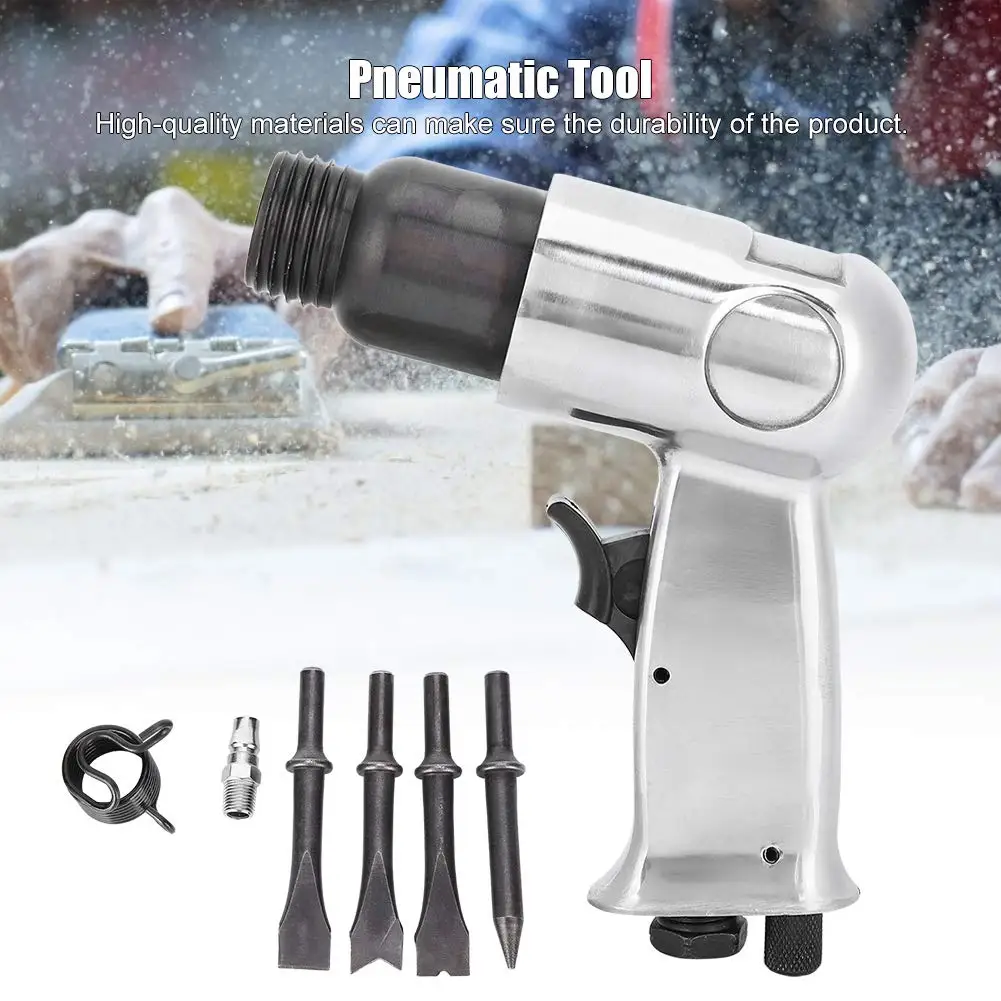 

Professional Handheld Pistol Gas Shovels 150mm Air Hammer Small Rust Remover Pneumatic Tools with 4 Chisels