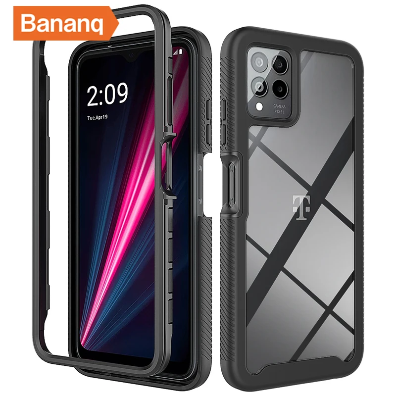 

Bananq Shockproof Armor Case For T-Mobile Revvl 6 Pro Anti-slip Clear Phone Cover