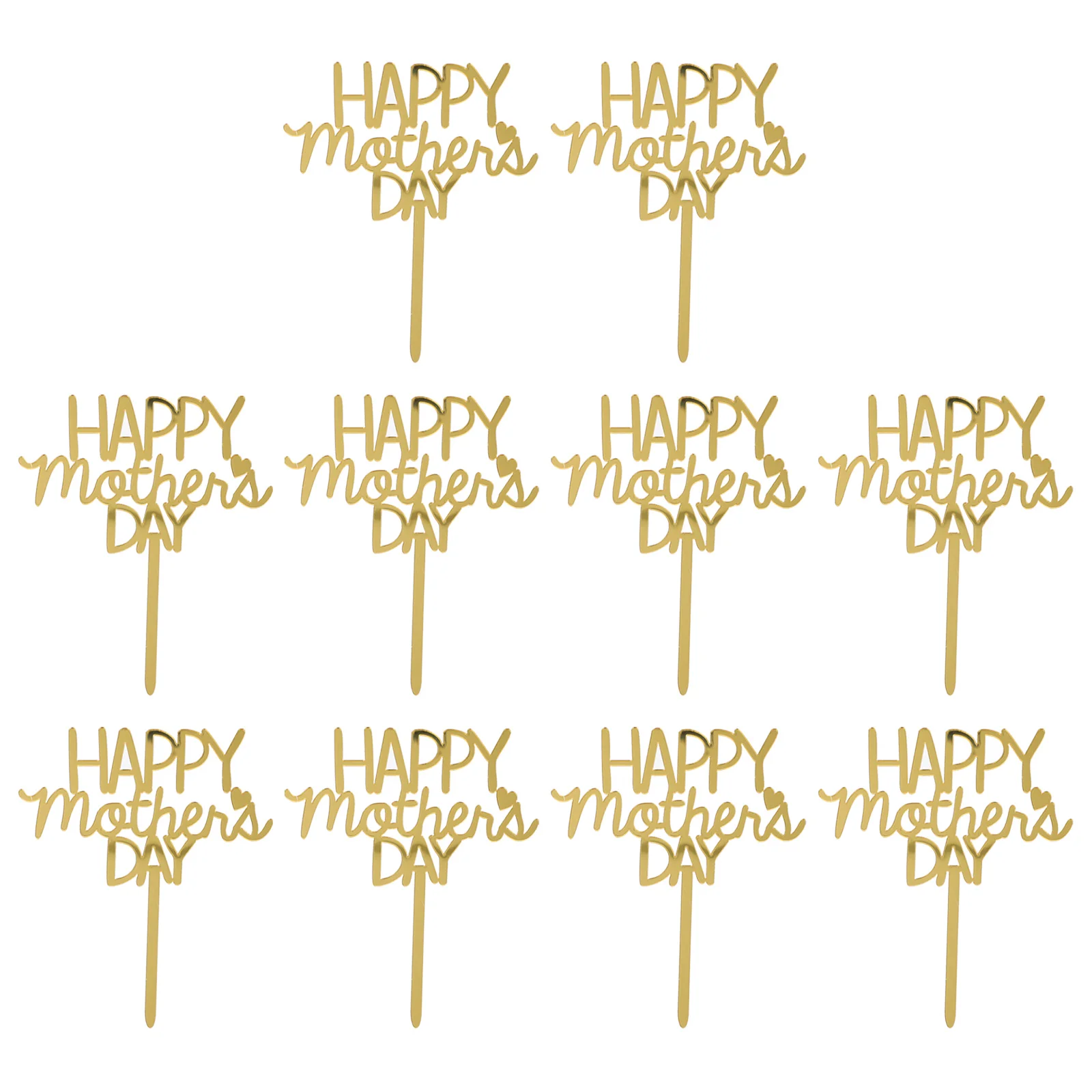 

10pcs Mother' s Day Party Supplies Mother' s Day Cupcake Topper