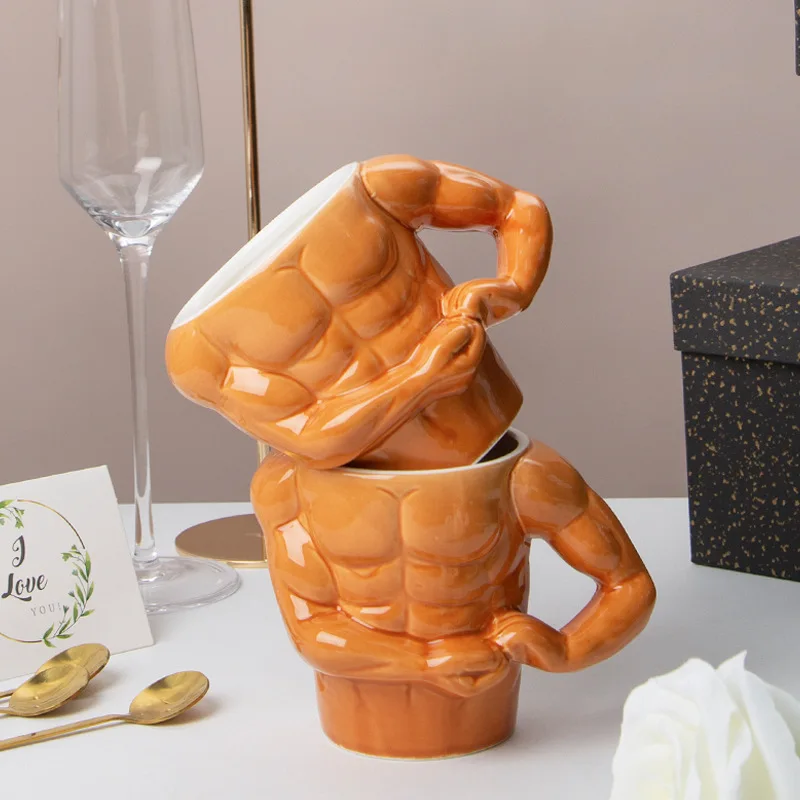 

New style Strange Cup funny Hunk cup muscle cup ceramic coffee cup personality Mug teacup