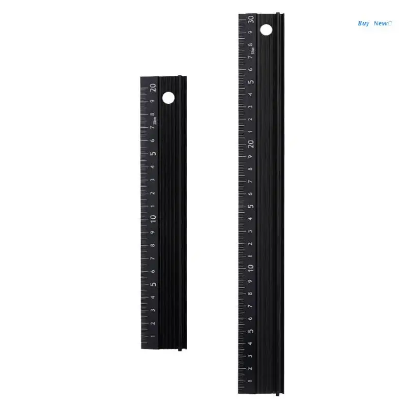 

20CE Aluminum Alloy Lasers Calibration Ruler Engineer Protective Ruler Anti Slip Drawing Tool for Students,Draftsman,Engineer