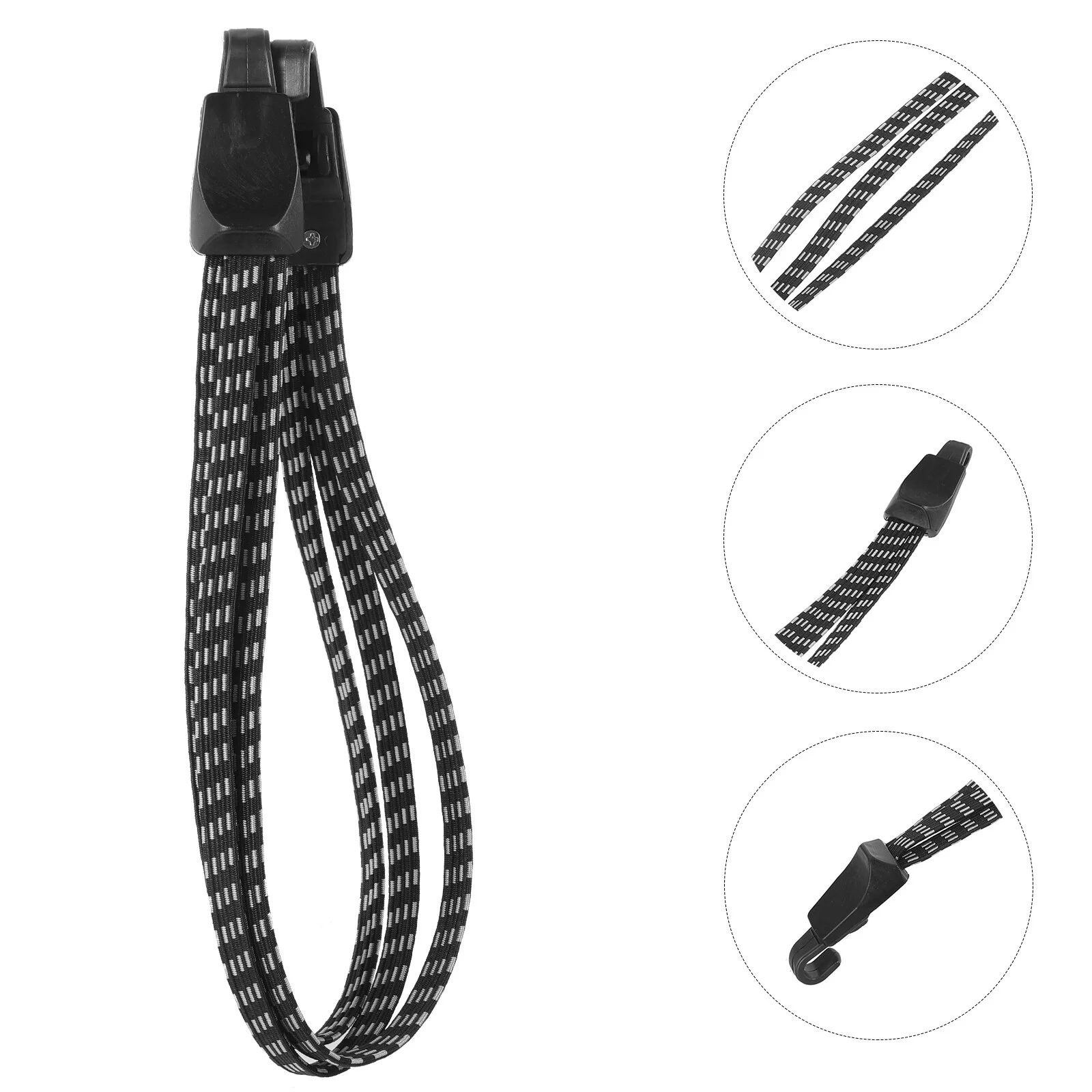 

Suitcase Black Bungee Cord Fixing Strap Riding Elastic Rope Luggage Belt Bike Cargo Fixed Straps Hook Rubber Band Binding