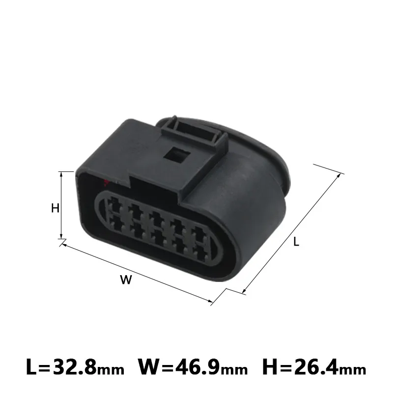 10 Pin Car HeadLight Headlamp Plug Pigtail Connector Wiring Adapter 1J0973735 Suitable for Audi Volkswagen connector plug