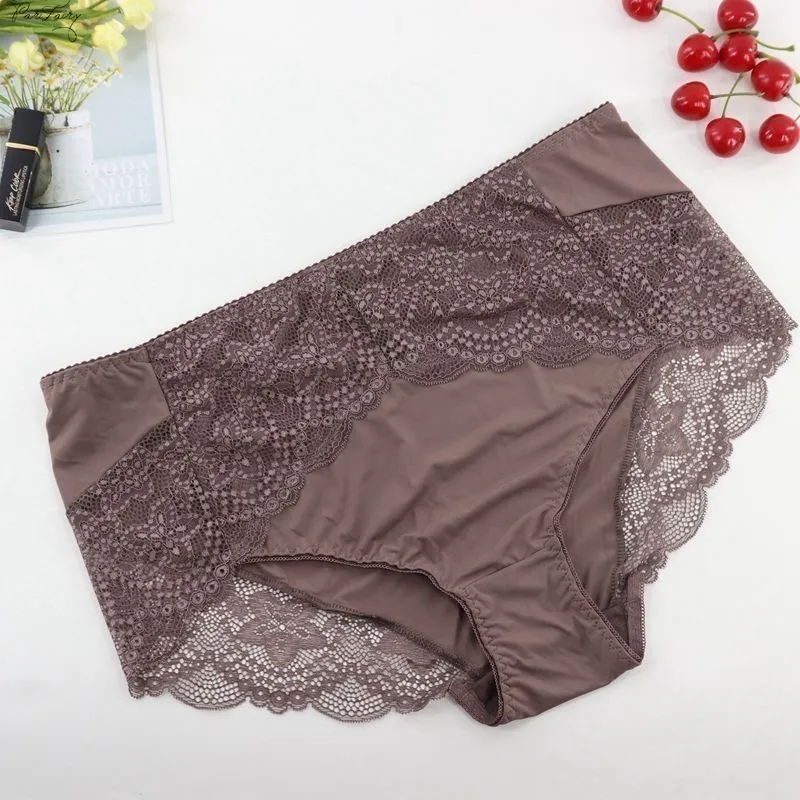 Parifairy Women's Underpants Sexy Floral Lace Briefs Plus Size Panties XL 2XL 3XL 4XL 5XL 6XL Ultra Thin Underwear Sexy Lingerie