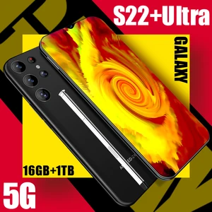s22 ultra 5g 7 3 inch smartphone 6800mah 48mp72mp 16gb1tb unlock android 12 mobile phones celular global version qualcomm 888 free global shipping