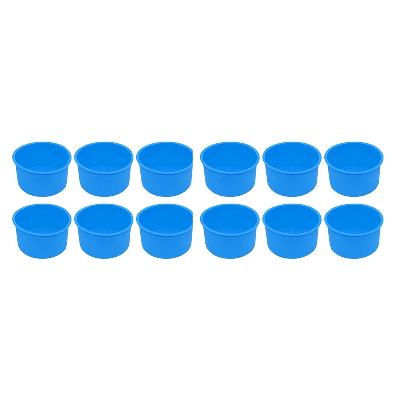

Silicone Mini Cake Molds 4 Inch Round Baking Pan Non-Stick Silicone Baking Mold Bakeware Pan Reusable Blue, Set Of 12