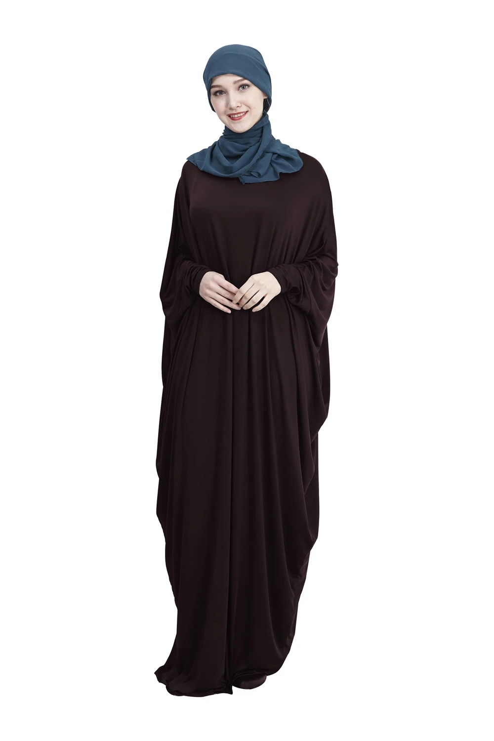 Hooded Hijab Dress Ramadan One Piece Prayer Robe Muslim Women Khimar With A Hood Solid Color Islam Dubai Turkey Clothes