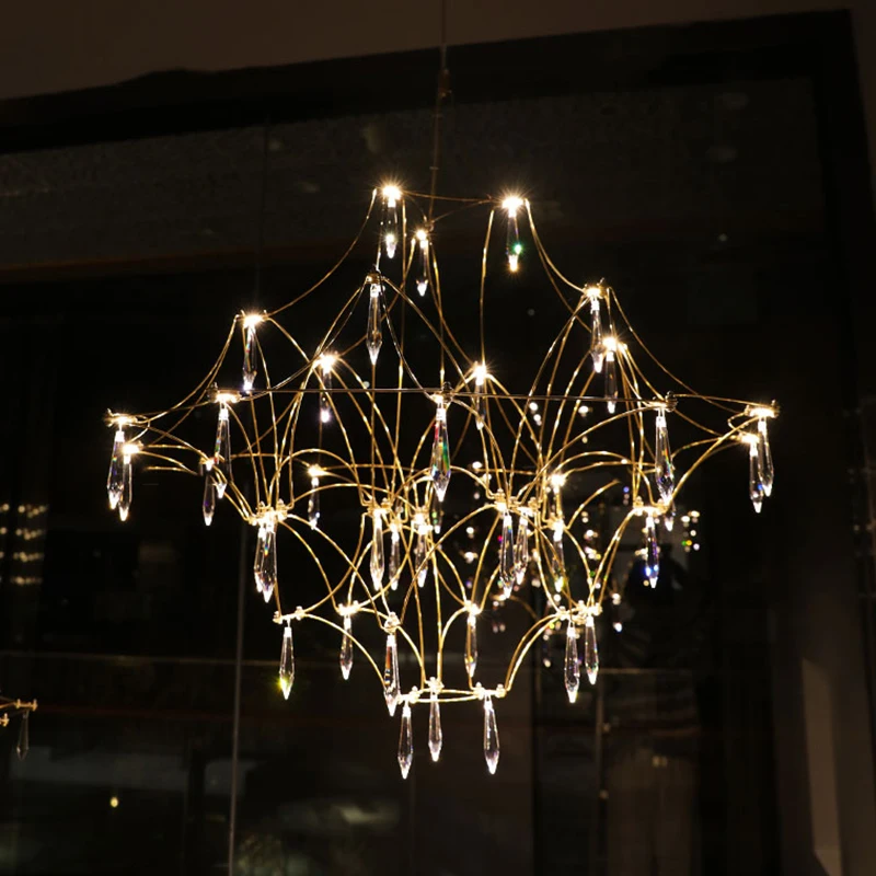 

Modern Crystal Led Chandelier for Living Dining Room Ceiling Chandelier Lighting Villa LOFT Kitchen Decor Lustre Chandeliers