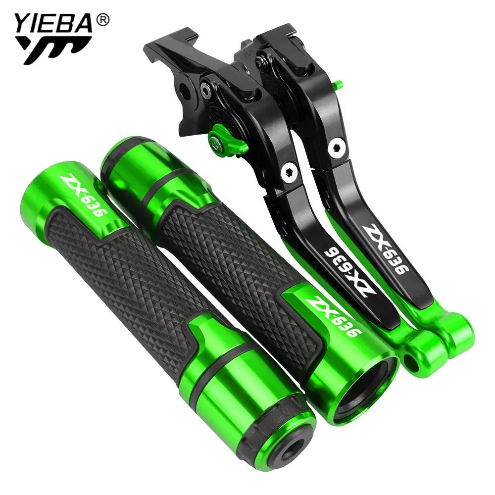 

2023 ZX 636 Motorcycle Folding Extendable Adjustable Clutch Brake Levers Handbar Grips FOR KAWASAKI ZX636 2019 2020 2021 2022