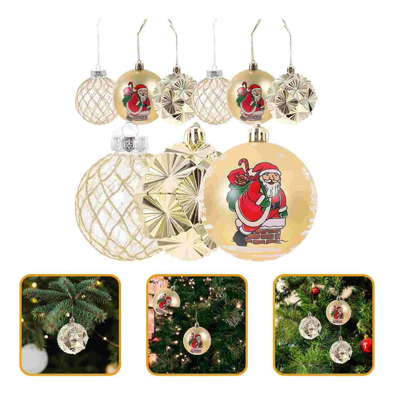 

Christmas Decorations Hanging Ball Balls Decorate Tree Ornament Xmas Plastic Ornaments