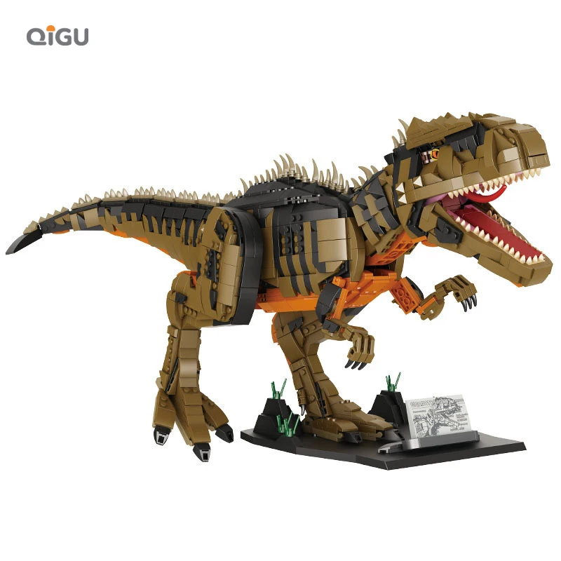

Игрушки-динозавры, парк животных MOC, гиганотозавр, динозавр, мир, строительные блоки, тираннозавр, кирпичи, игрушки для детей, рождественские...
