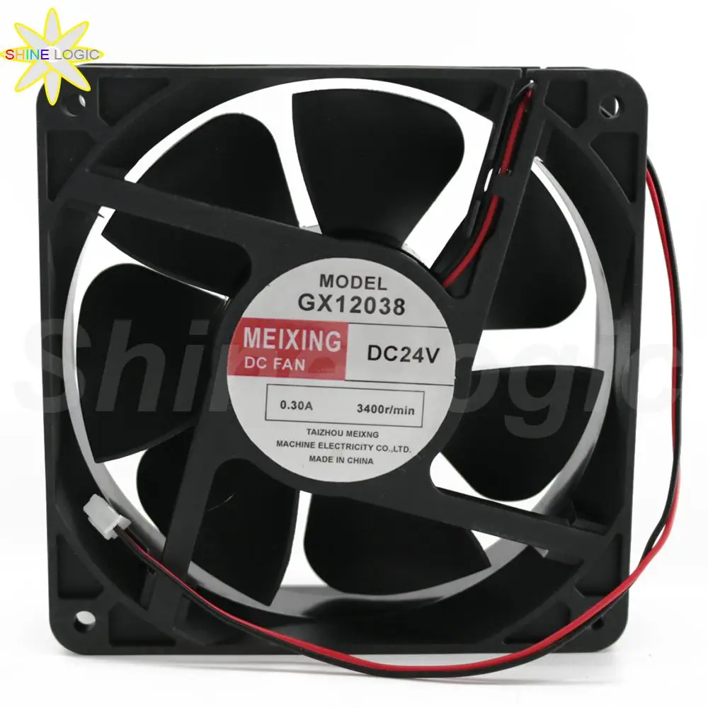 

1Pcs New Origine MEIXING 3400r/Min 120*120*38MM 12038 GX12038 DC24V 0.3A Axial Flow Cooling DC Fan Industrial accessories