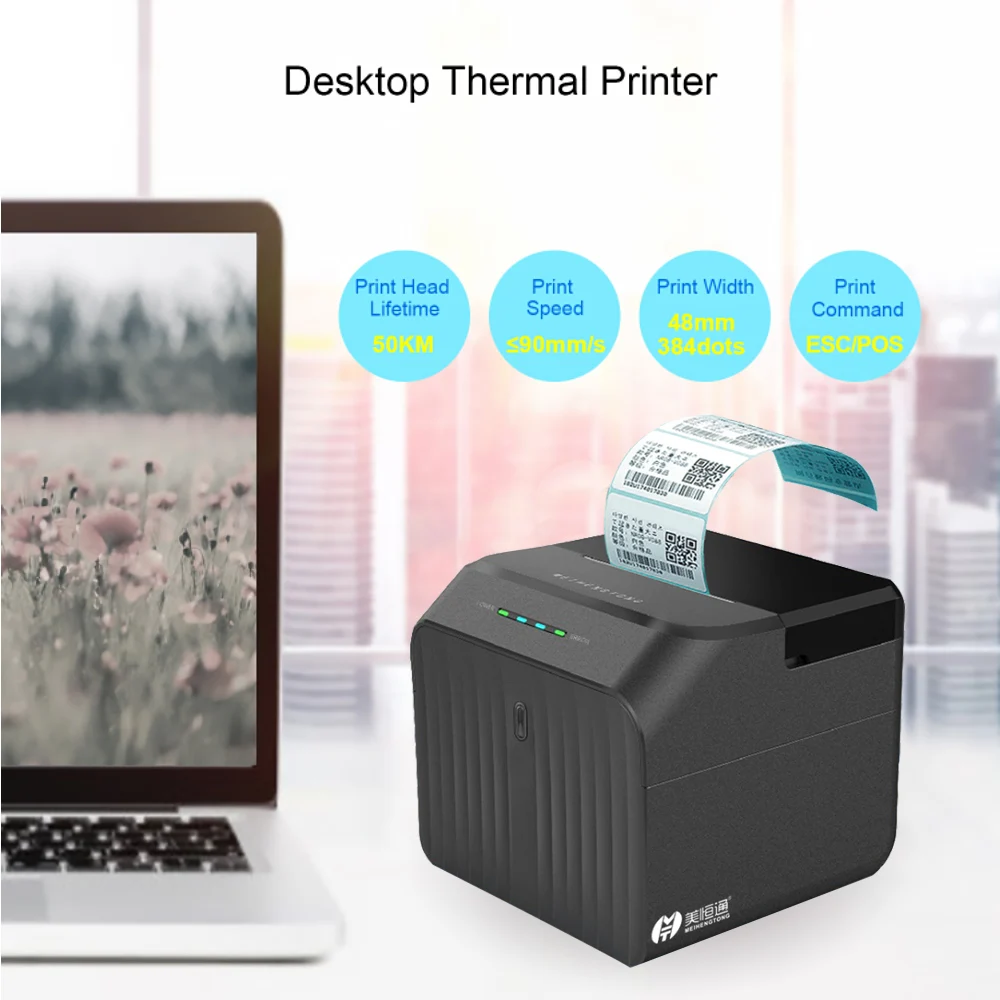 Milestone Desktop Lable Impresora Termica label Printer Stickers Maker Thermal Printer 2inch...