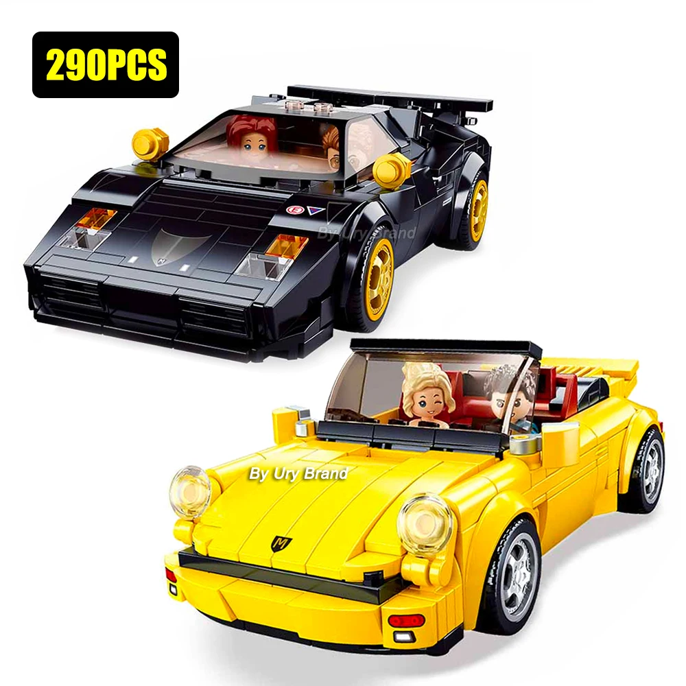 Конструктор Sluban City Series Ретро технический Супер Скоростной спортивный автомобиль Contash 930 фигурки водителей игрушечные автомобили подарки для детей