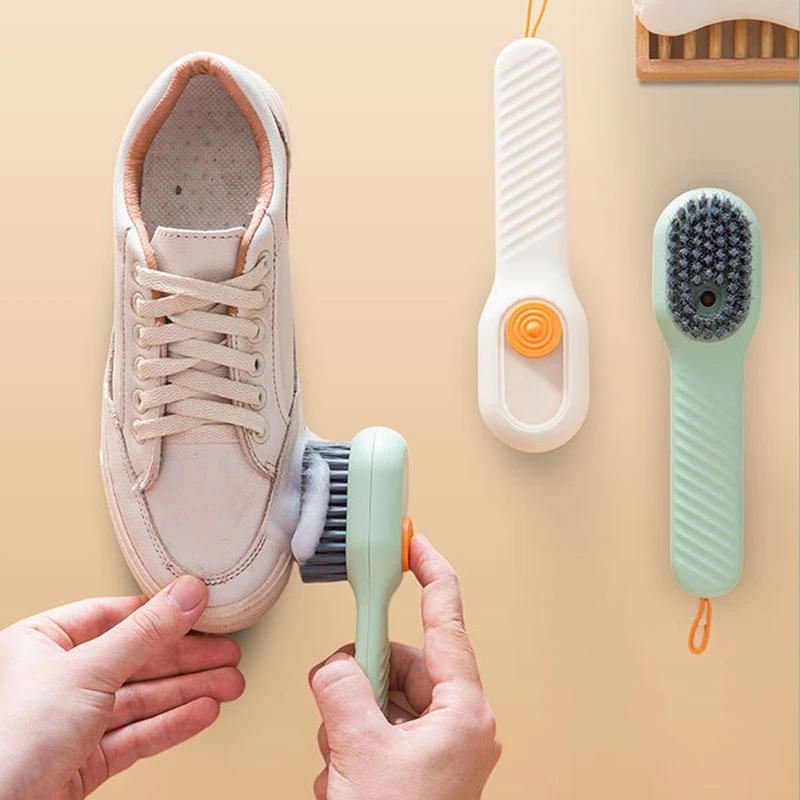 

Multifunctional Soft-Bristled Shoe Brush Liquid Brushes Long Handle Brush Automatic Filling Clothes Cleaing Clothing Board Tool