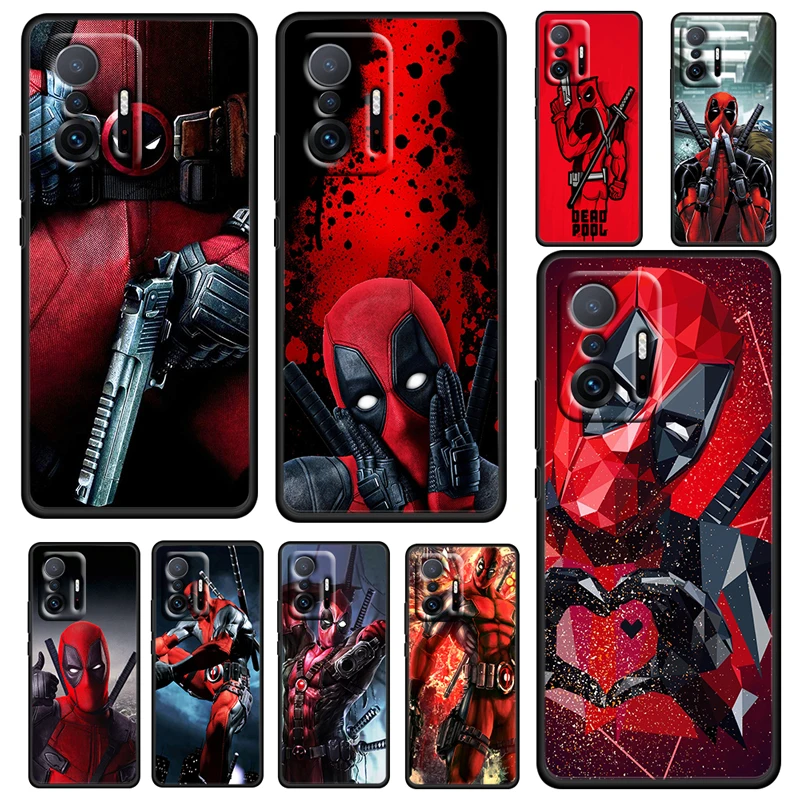 

Deadpool Hero Marvel For Xiaomi Mi 12 11 11T 10T 10S Ultra Pro Lite 5G 4G Soft Silicone Black Phone Case Cover Fundas Coque Capa