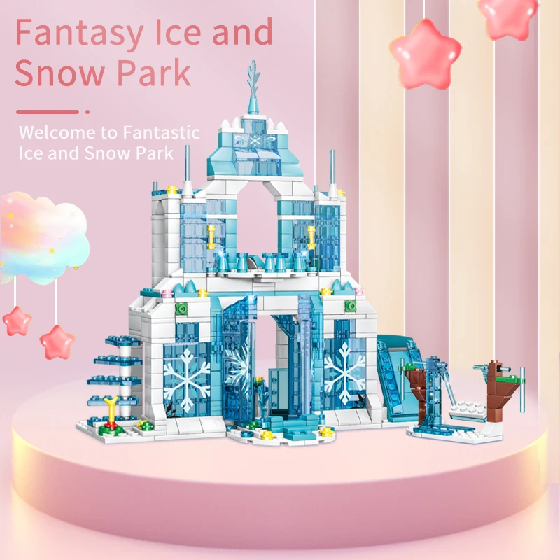 

1209Pcs House LED Light City Girls Dream Princess Castle Building Blocks Friends Movie Architecture Figures Bricks Toys Children