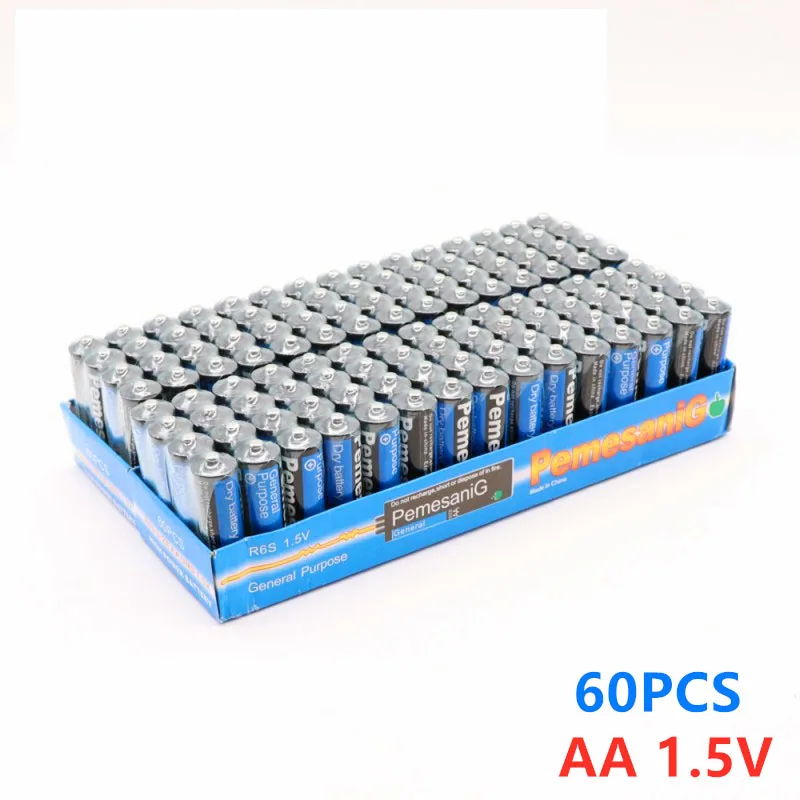 NEW 60PCS Disposable Alkaline Dry Battery AA 1.5V Battery, Suitable For Camera, Calculator, Alarm Clock, Mouse, Remote Control