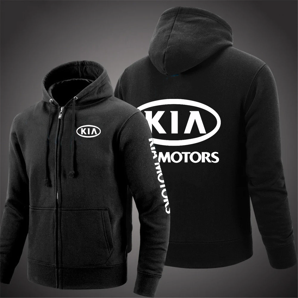 

2022New Kia Motor Spring Autumn Custom Long Sleeve Zipper Leisure Hoodies Comfortable Printed Coats Zip Up Applique Jackets