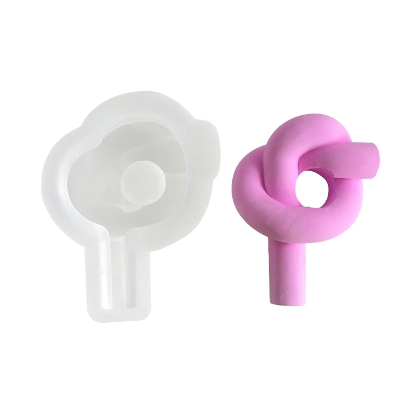 

Geometric Knot Shape Holder Resin Mold DIY Knot Candlestick Silicone Mold
