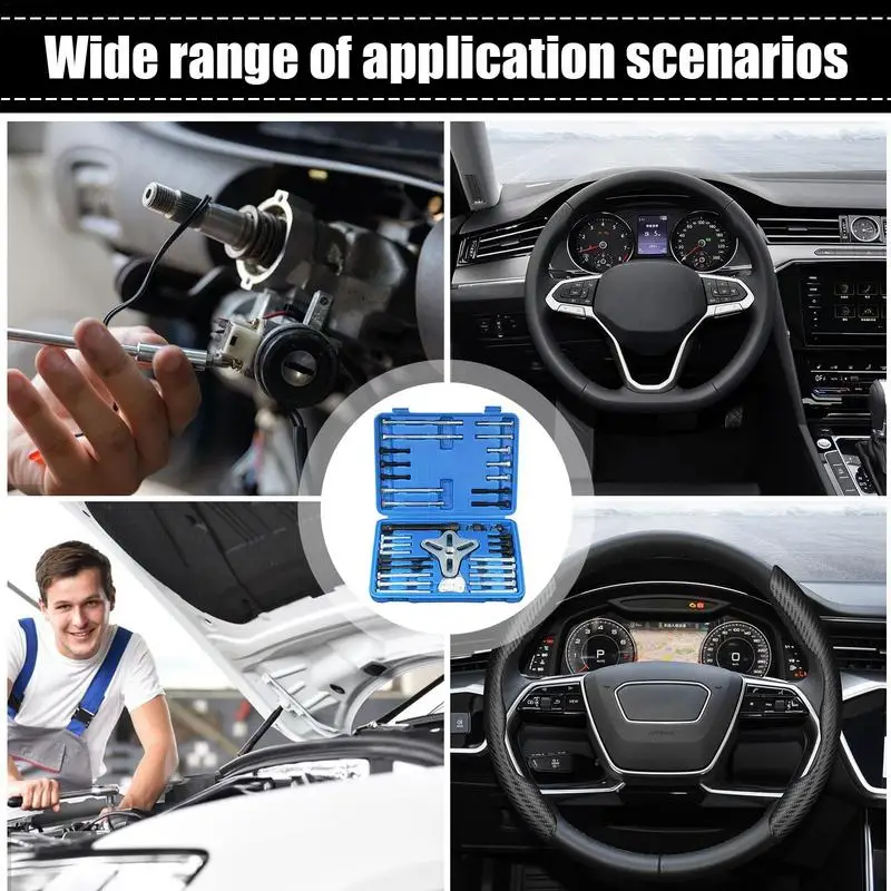 Набор инструментов для снятия рулевого колеса сверхмощный 46 шт. инструмент