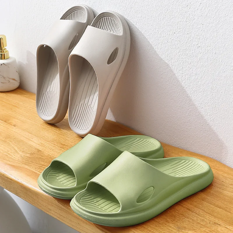 Bathroom Slippers Summer Indoor Floor Non-slip Slippers Unisex Slides Couple Family Women Men Hotel Bathroom Bath Sandal Mules