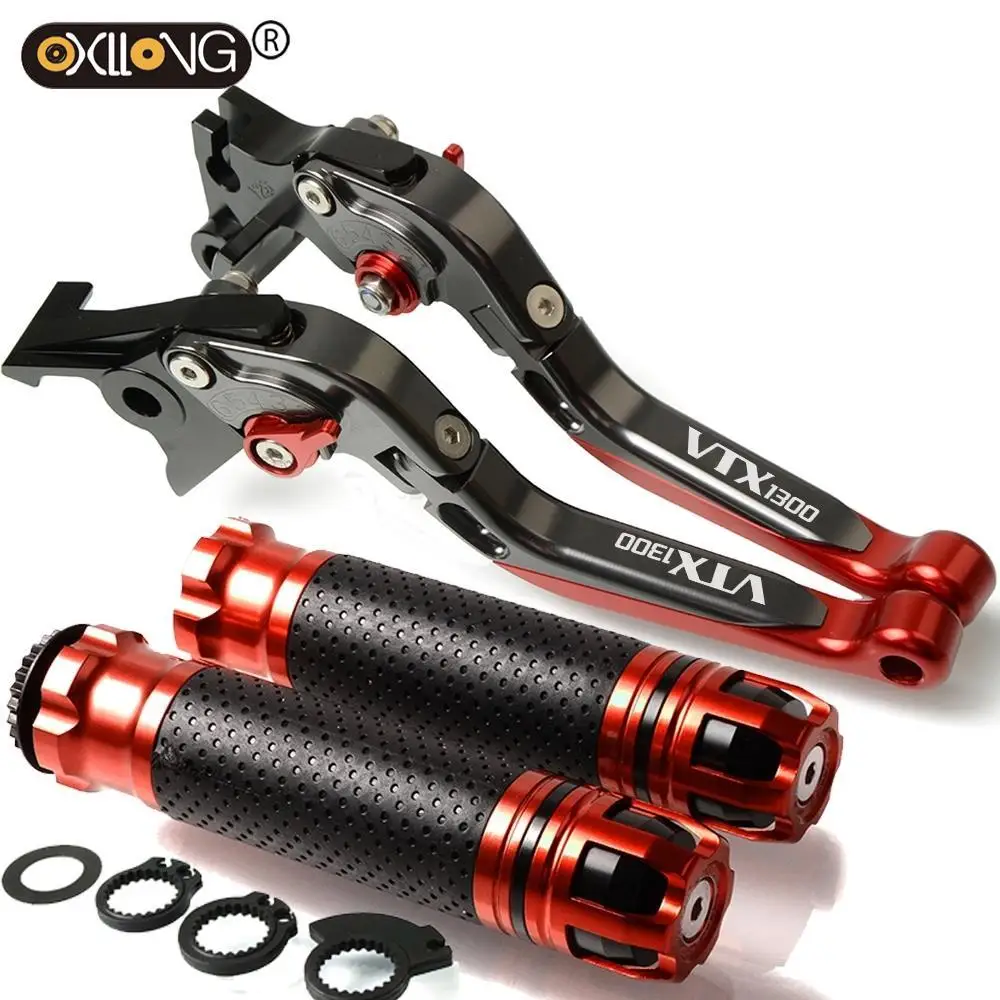 

Motorcycle Accessories Brake Clutch Levers Handlebar grip Handle Hand Grips For HONDA VTX1300 2003 2004 2005 2006 2007 2008