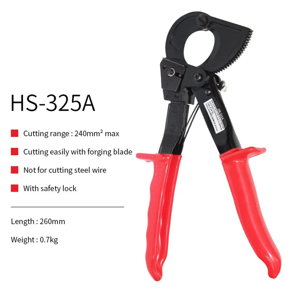 

HOT Ratchet Cable Cutter Electrical Wire Cable Cutters Ratchet Wire Cutter Plier Hand Plier for Cutting Copper-aluminum Cables