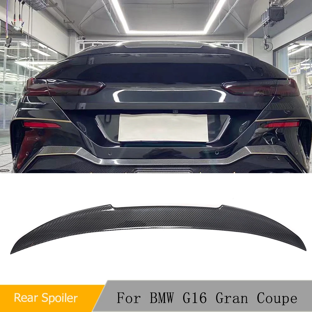 

Задний спойлер из углеродного волокна для BMW 8 серии G16 2018-2021, 4 двери, багажник автомобиля, задняя крышка