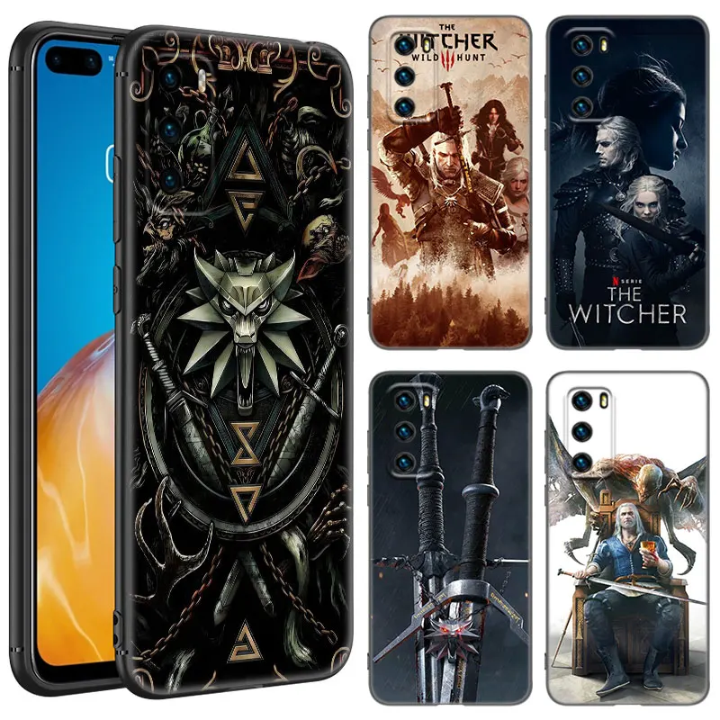 Черный чехол для телефона Hot Game W-witchers Huawei Nova 7i 8i Y70 P20 P30 P40 Honor 50 SE 90 Lite Y6 Y9 Prime Y5 Y7 Pro 2019