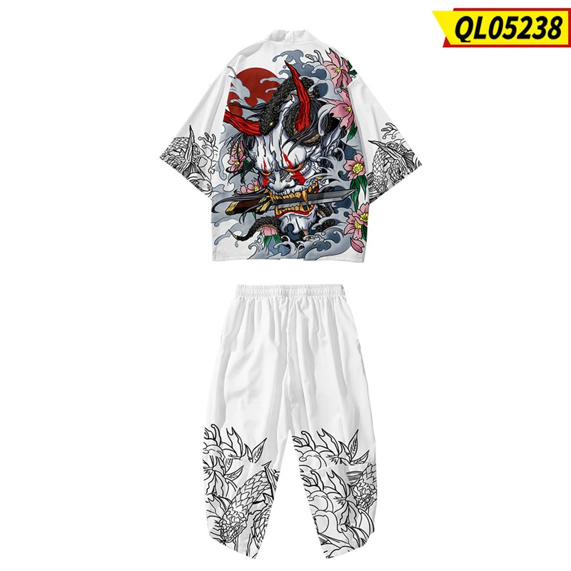 Традиционное кимоно для женщин и мужчин юката из двух предметов в стиле