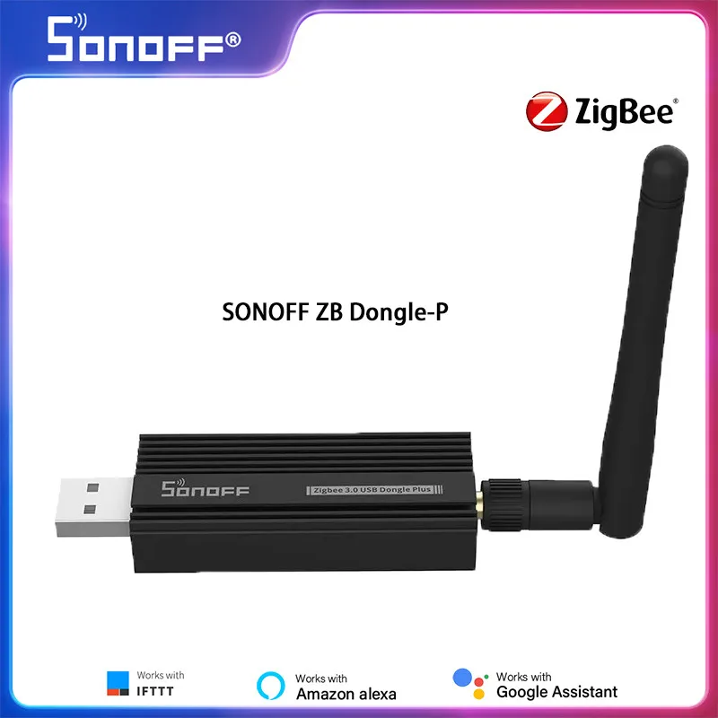 

USB-ключ SONOFF ZB Dongle-P Plus Zigbee Беспроводной анализатор шлюза Zigbee ZHA 2MQTT USB-накопитель с антенной