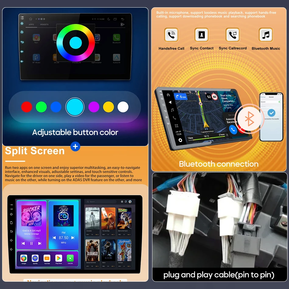 Фото Android для KIA K7 cadenza 2011-2012 Автомобильный мультимедийный плеер Carplay Авто головное устройство Радио Видео Стереонавигация GPS 2din DSP №4