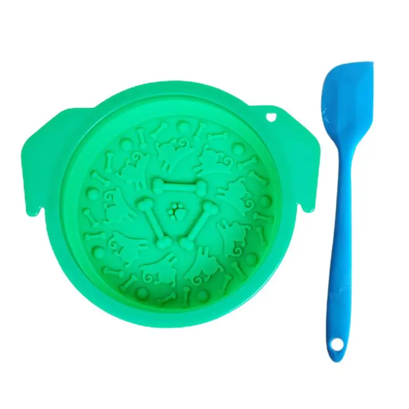

Dog Food Bowl Collapsible Feeding Bowl Portable Silicone Suction Plate Multifunctional Dog Cat Lick Bowl With Carabiner For