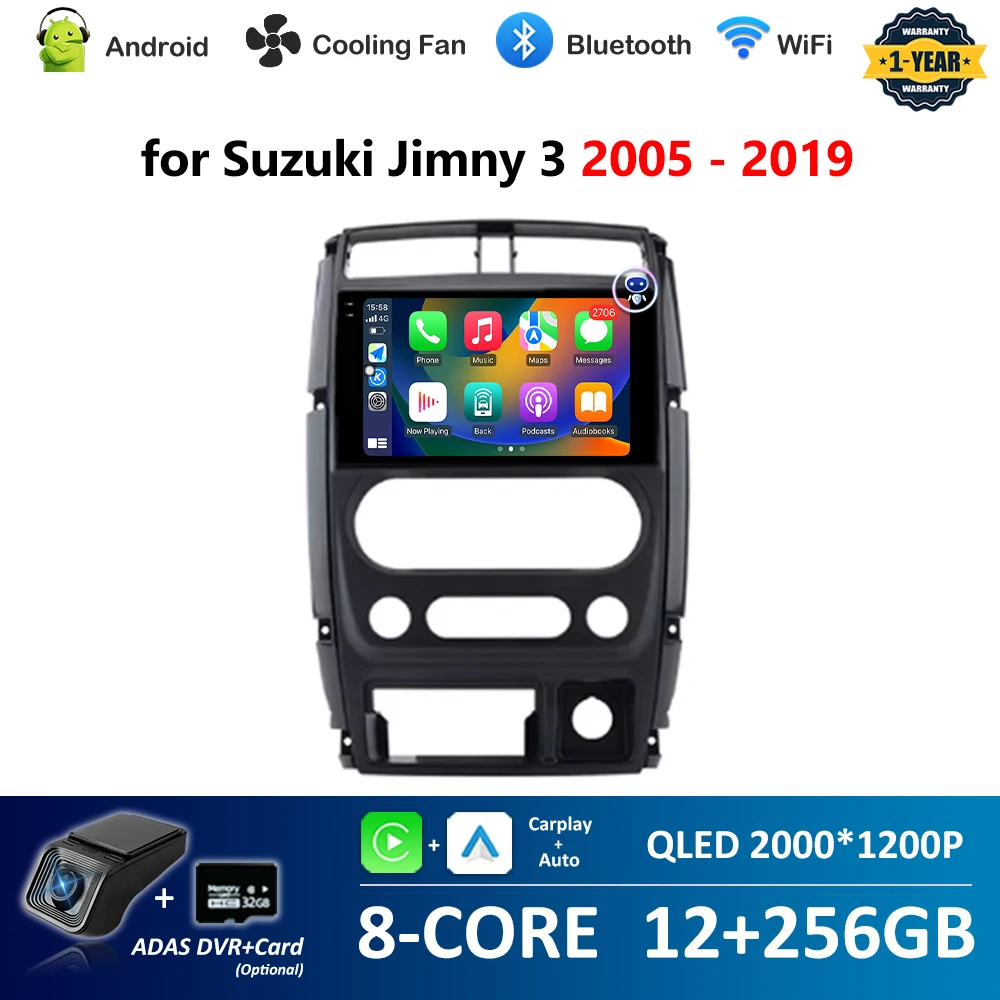 9-дюймовый DSP стерео Android OS WiFi для Suzuki Jimny 3 2005-2019 4G Автомобильный радиоприемник