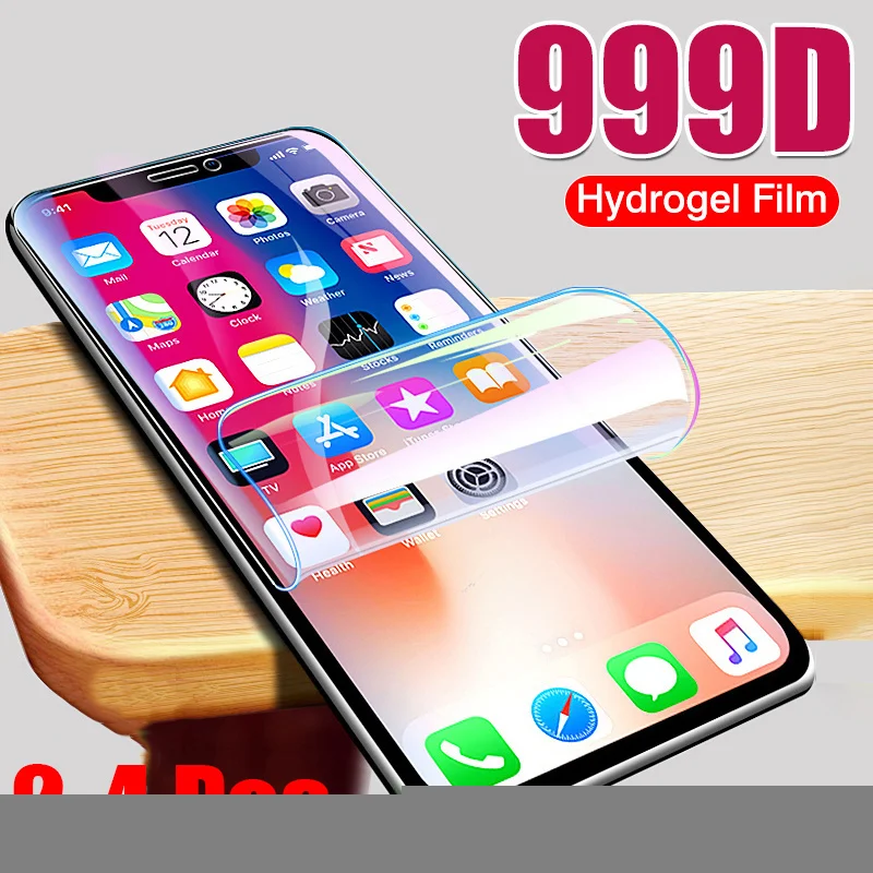 

Гидрогелевая пленка для защиты экрана, 2-4 шт., для iPhone 13, 12, 11 Pro, XS MAX, X, защитная пленка для iPhone XR, SE 2020, 7, 8 Plus, пленка