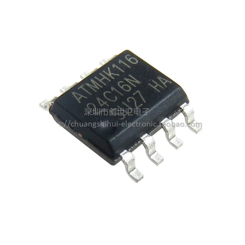 

New original AT24C16N-10SU-2.7 silkscreen: 24C16N SOP-8 SMD memory chip AT24C16N