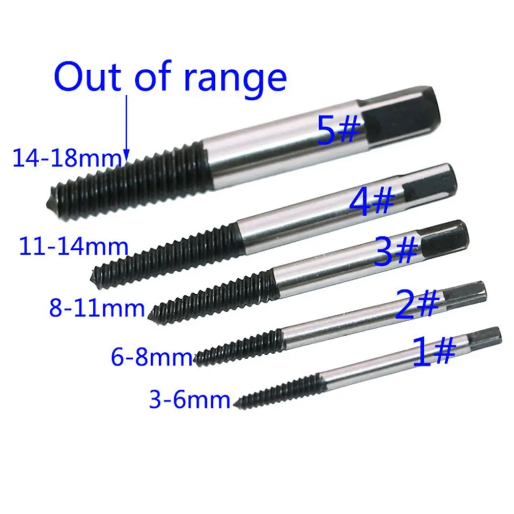 Набор инструментов для извлечения поврежденных винтов комплект из 5 предметов