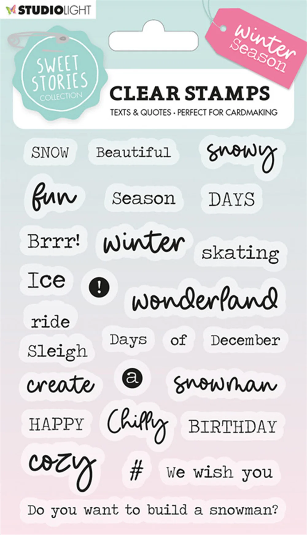 

New Quotes Small Winter Season Silicone Stamps Scrapbook Diary Decorate Embossing Stencil Handmade Diy Gift Card Craft Cut Dies
