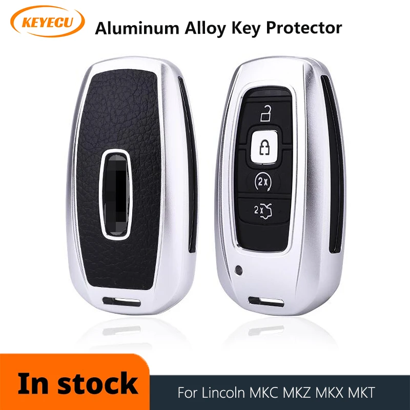 

Чехол для автомобильного ключа KEYECU из алюминиевого сплава, защитный чехол для ключа для Lincoln MKC MKZ MKX MKT 2019 2020, автомобильные аксессуары