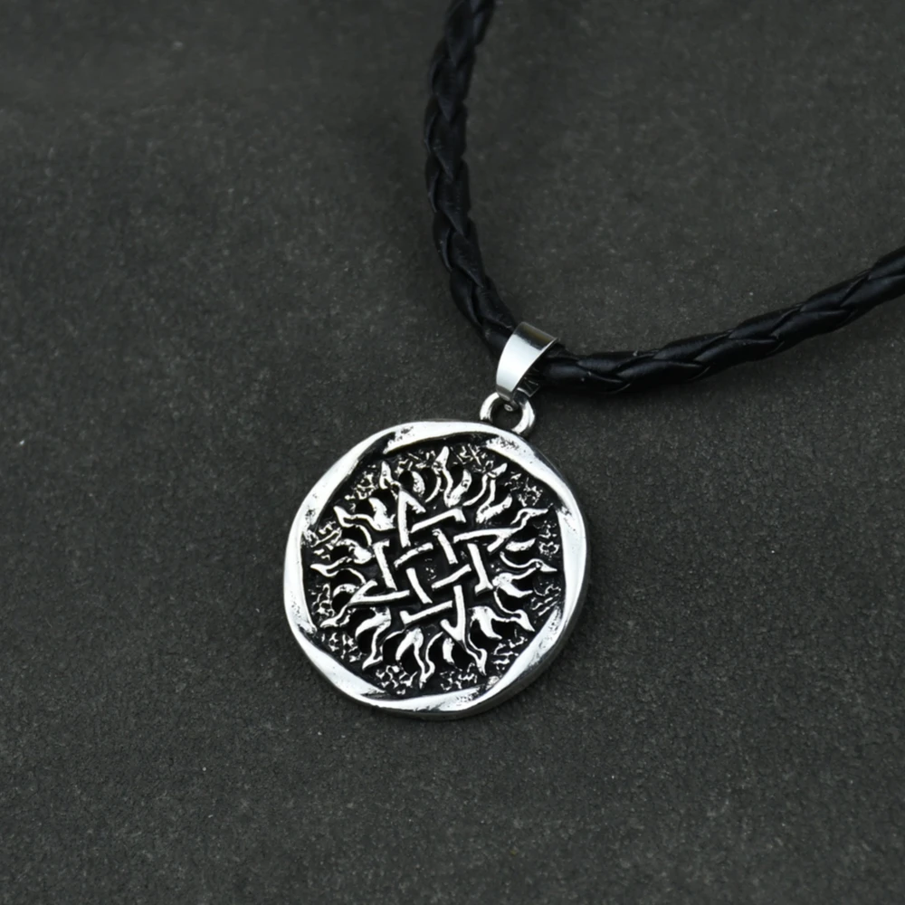 Квадратный кулон Сварога славянский паганский мужской ожерелье Россия Звезда Славянского Солнца цветок амулет древний талисман ювелирные изделия.