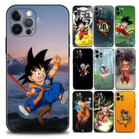 anime son goku drawings dragon ball z phone case for iphone 11 12 13 pro max 7 8 se xr xs max 5 5s 6 6s plus black soft silicon