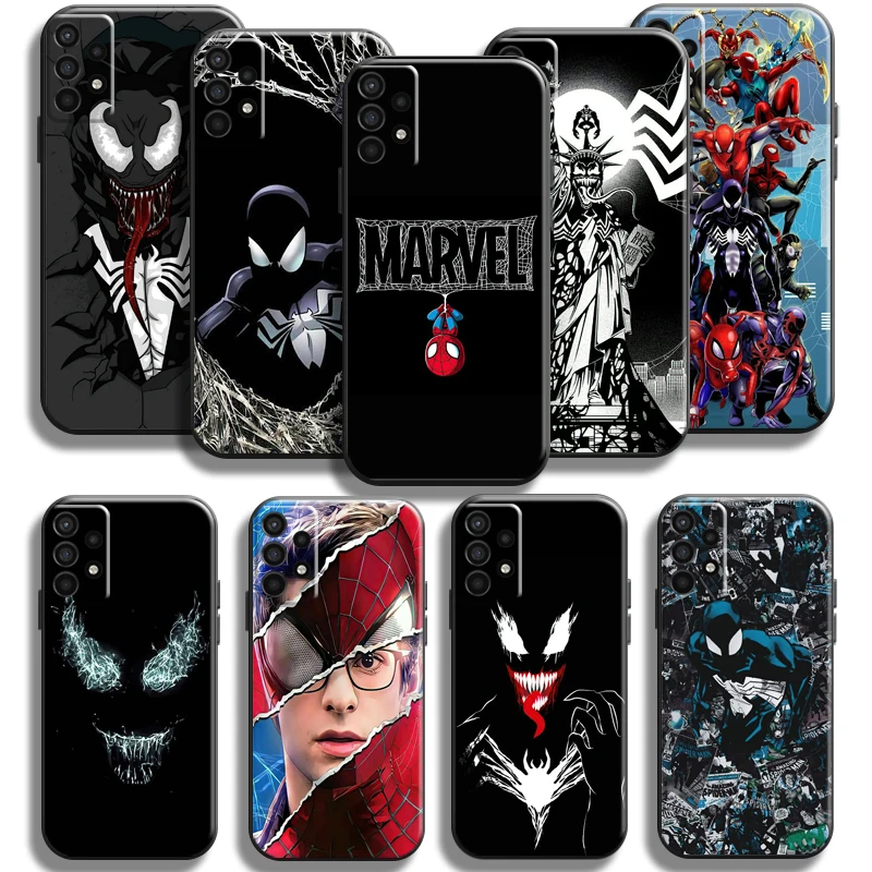 

Marvel Venom Spiderman Phone Case For Samsung Galaxy A11 A12 A21 A21S A22 A30 A31 A32 A50 A51 A52 A70 A71 A72 5G Back Black