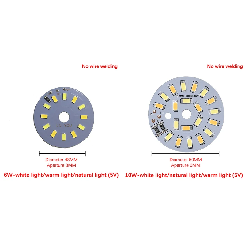 

Household DC 5V Dimmable LED Chip 5730 Color LED Light Beads SMD Lamp Board Accessories 5/6/10/12/14/30W Surface Light Source