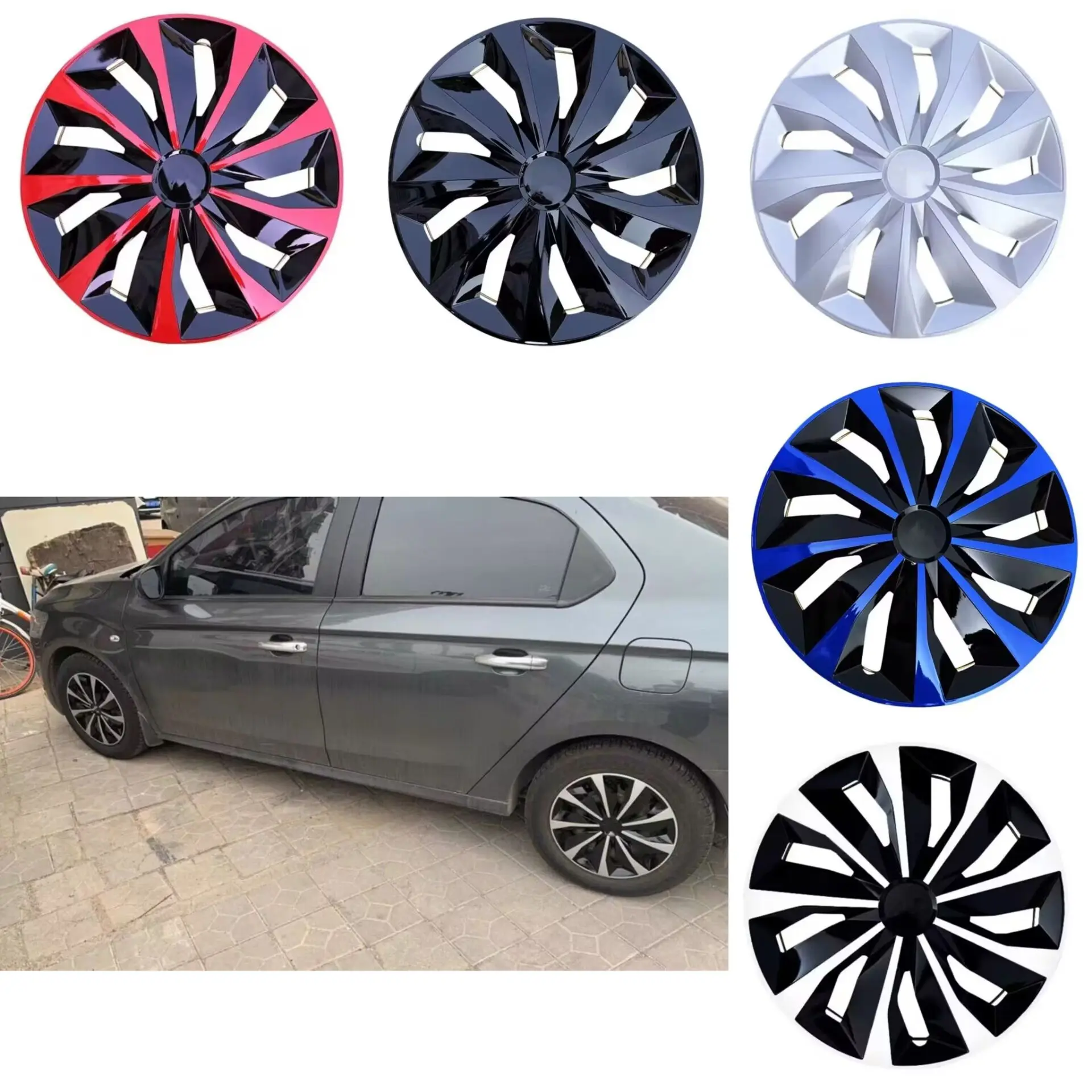 

4pcs\set 14 inch wheel cover 15 inch car wheels Hubcap car accessories wheel center cap Rim tire 14 15 Car supplies