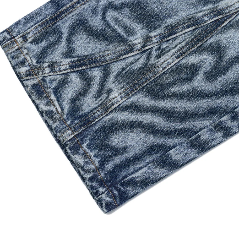 2023 Denim Pants Men Streetwear Patchwork Retro Vintage Blue Denim Pants Jeans HipHip Casual Joggers Trousers Jeans Cotton